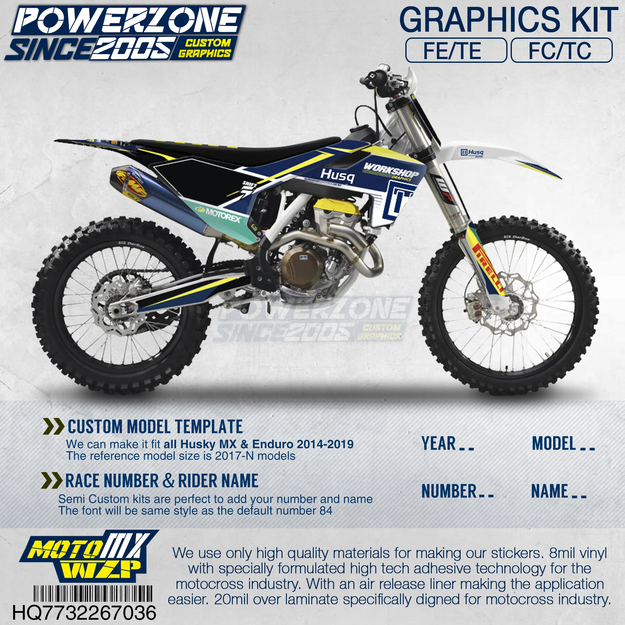 

Графика команды на заказ Фоны наклейки пользовательские наклейки комплект для Husqvarna 2016-18 TC FC TX FX FS 2017-19 TE FE 125-450c 736