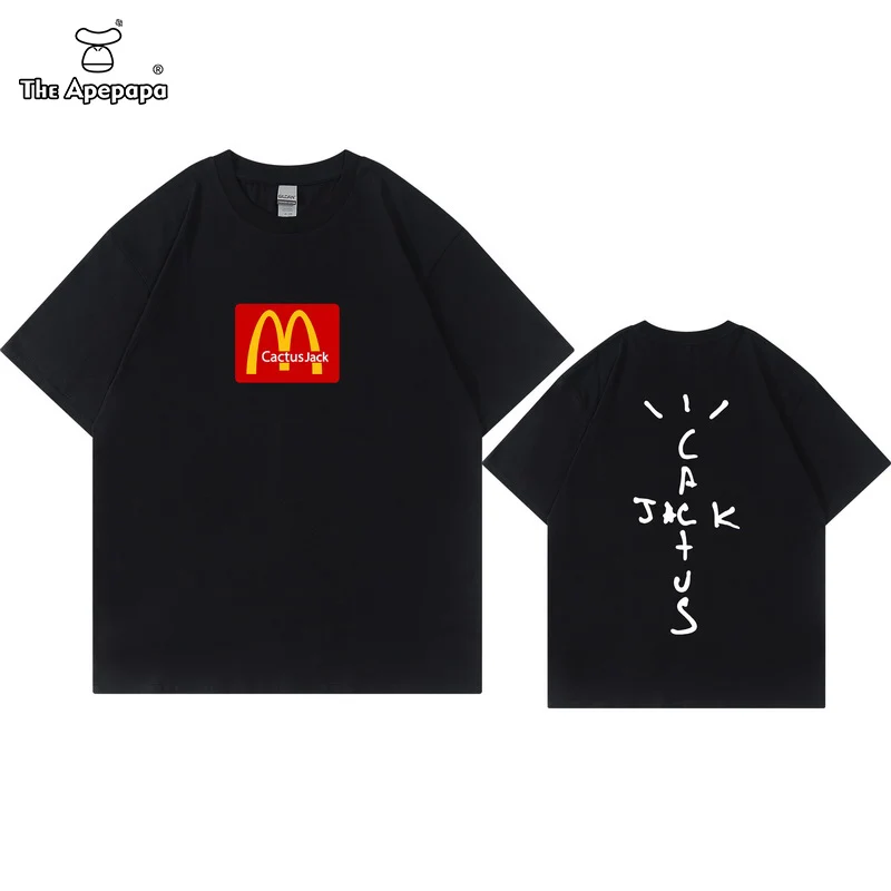 

Travis Scotts Staff T Shirts 2021 Trendy Hip Hop Hommes Femmes Brown T-Shirt Men Women Cactus Jack Cotton Oversized Tee S-2Xl