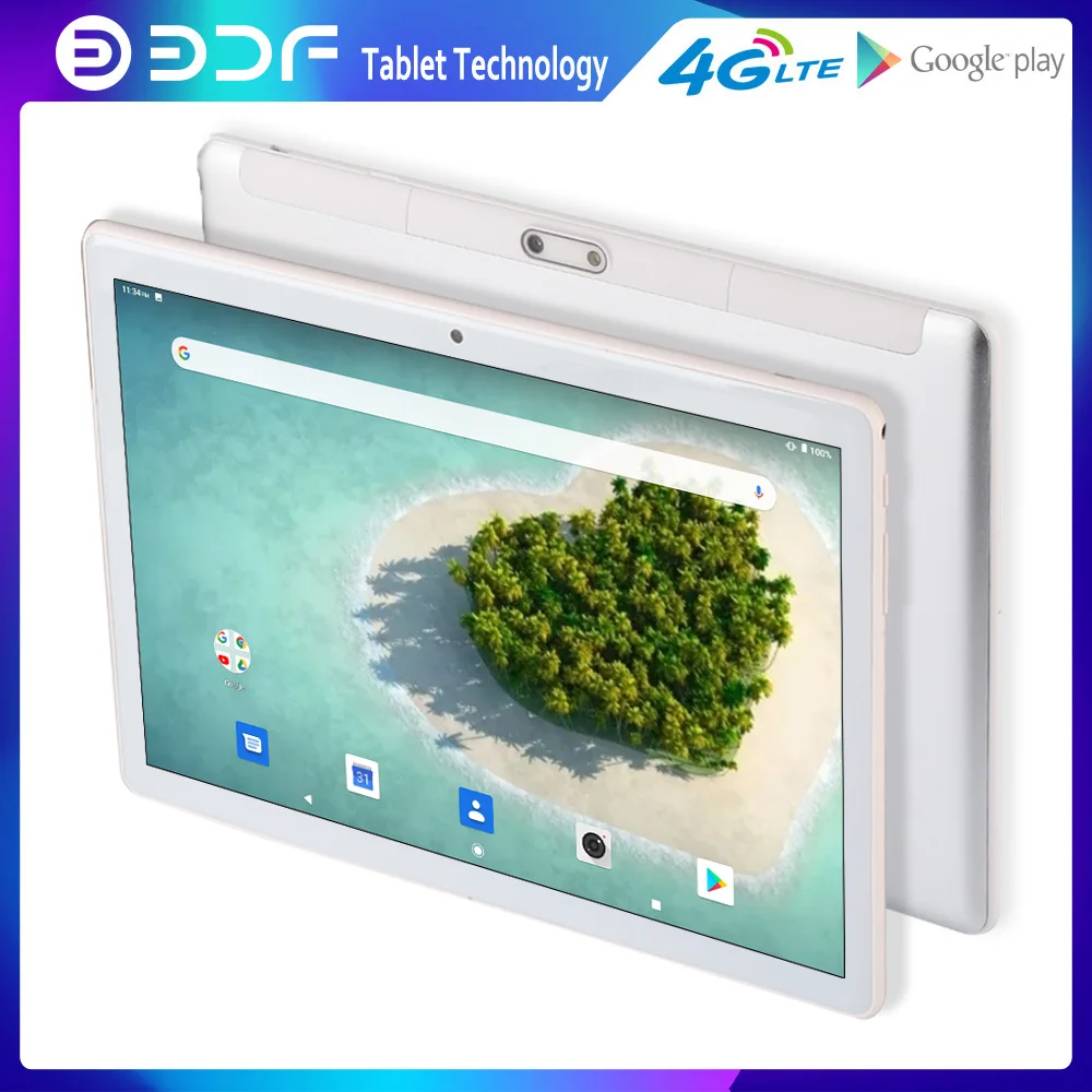 BDF новый 10 1 дюймов Планшеты ПК планшет Android 9 0 Octa Core 4G сеть Телефонный звонок 2G