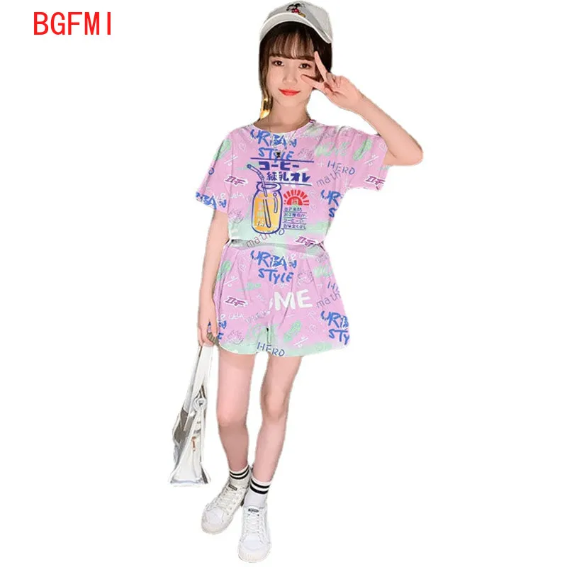 

Футболка с коротким рукавом и шорты для мальчиков и девочек, комплект из 2 предметов, быстросохнущая одежда с 3D-принтом, лето 2022