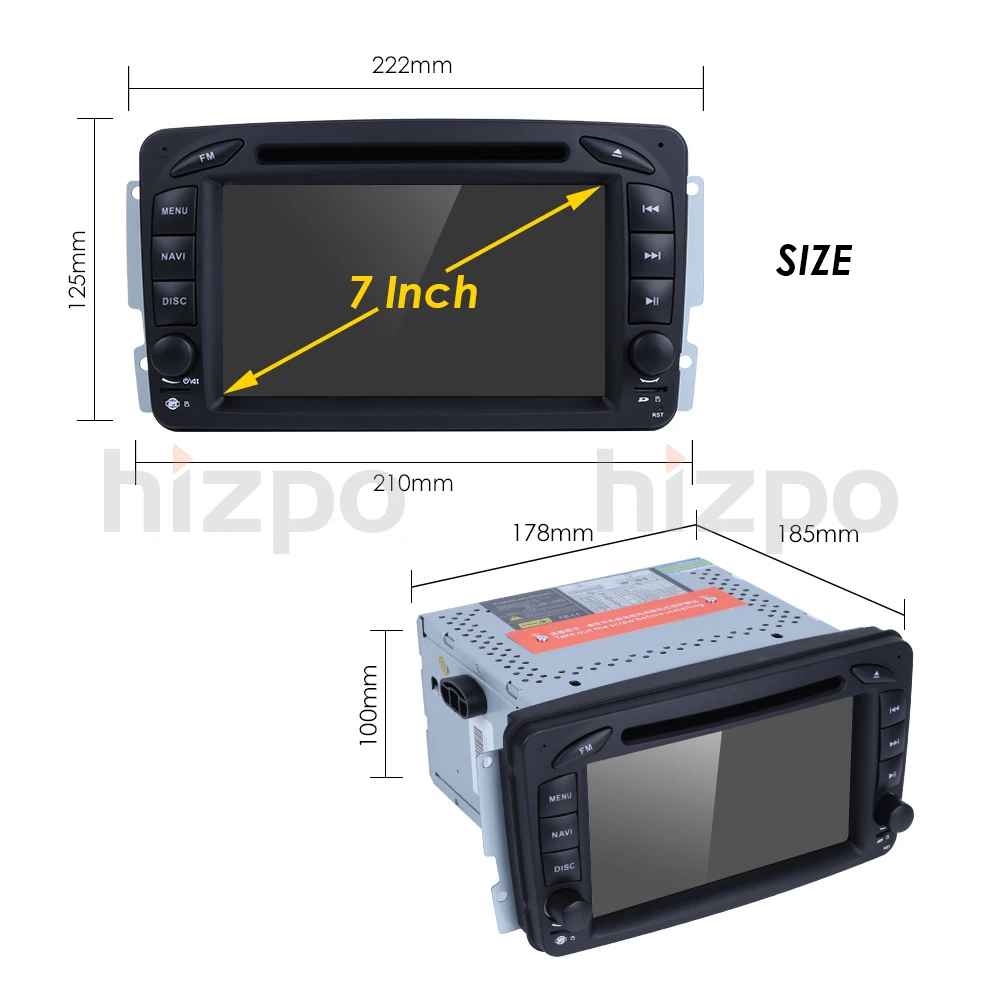 Hizpo Автомобильный мультимедийный плеер Android 9 0 2 Din GPS Авторадио для