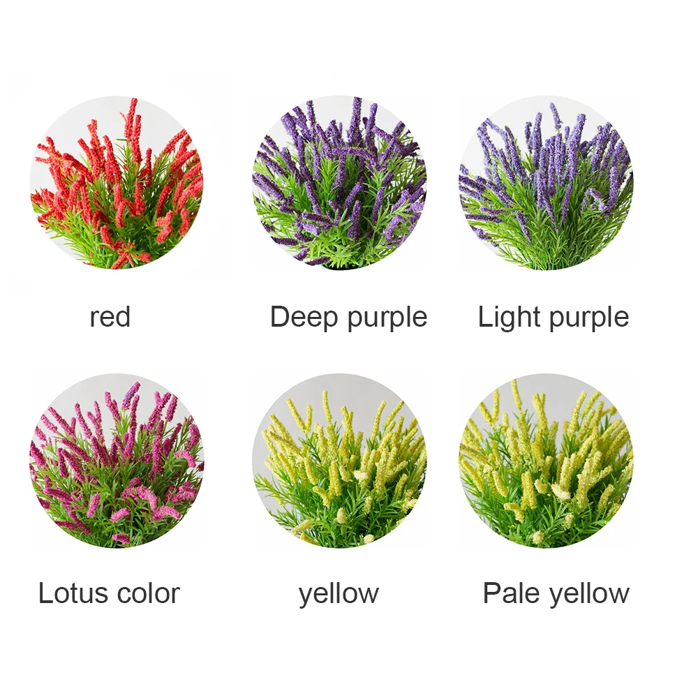 7 вилок высококачественный Лавандовый искусственный цветок пластиковая пена