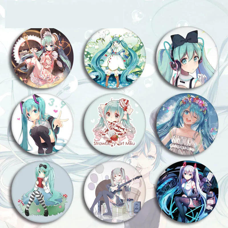 1 шт. Kawaii Hatsune Miku значок для косплея Вокалоид Рин Лен Брошь булавка коллекции