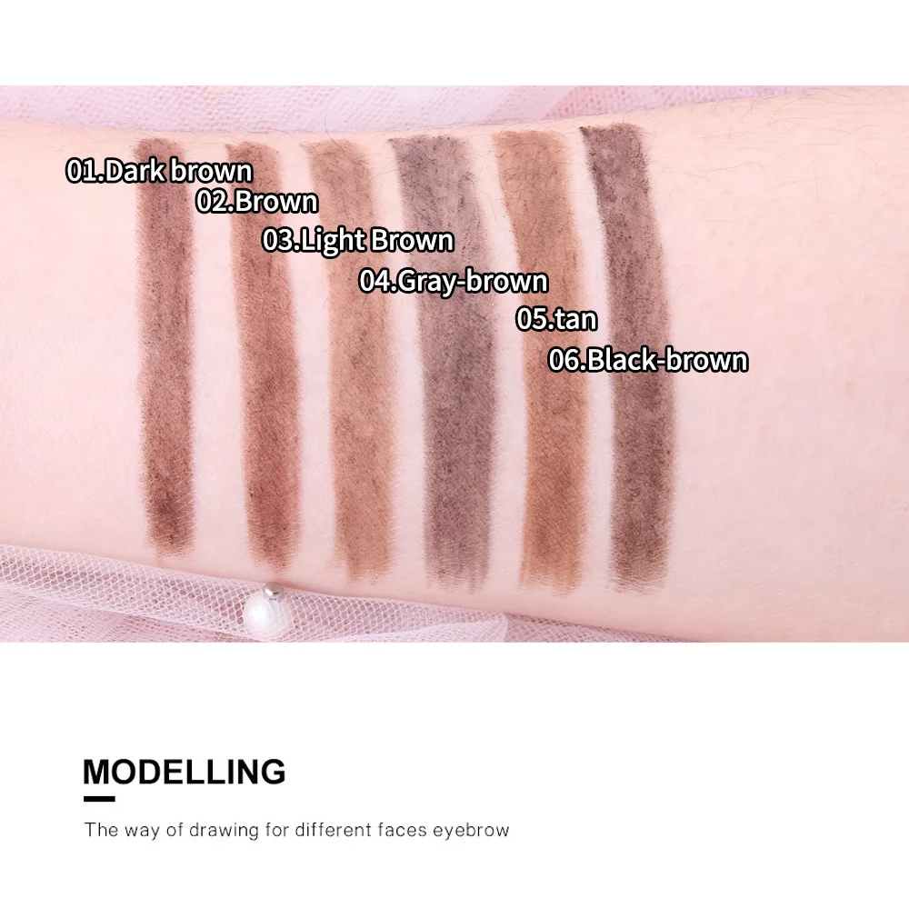 12 шт. набор водостойких карандашей для бровей