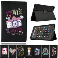 leather stand case cover fit amazon fire 7 hd8 678th hd10579th tablet foldable lightweight protective case