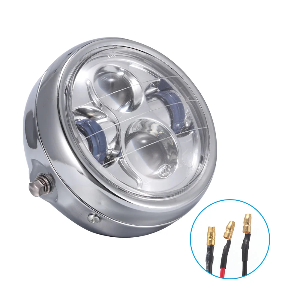 

Round Motorcycle LED Head Lamp Super Universal Fitment Bright Headlamp Distance Light Refit 7.5 Inch Motorcycle Headlight Racer