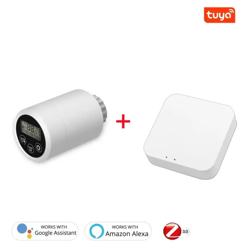 

Tuya Smart ZigBee Radiator Actuator TRV Programmable Thermostatic Radiator Valve Temperature Controller With Alexa Google Home