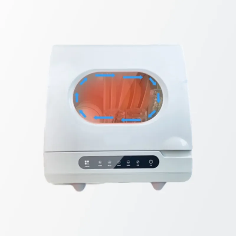 

Household Automatic Dishwasher Desktop 6 Brush Suit Bowl Machine Double Drying Small Dishwasher
