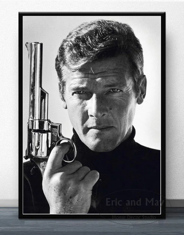 Горячая 007 классический фильм рисунок на холсте Плакаты и принты настенные
