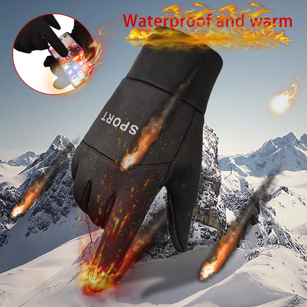 Зимний Тонкий секционный теплый светильник для всех пальцев с сенсорным экраном