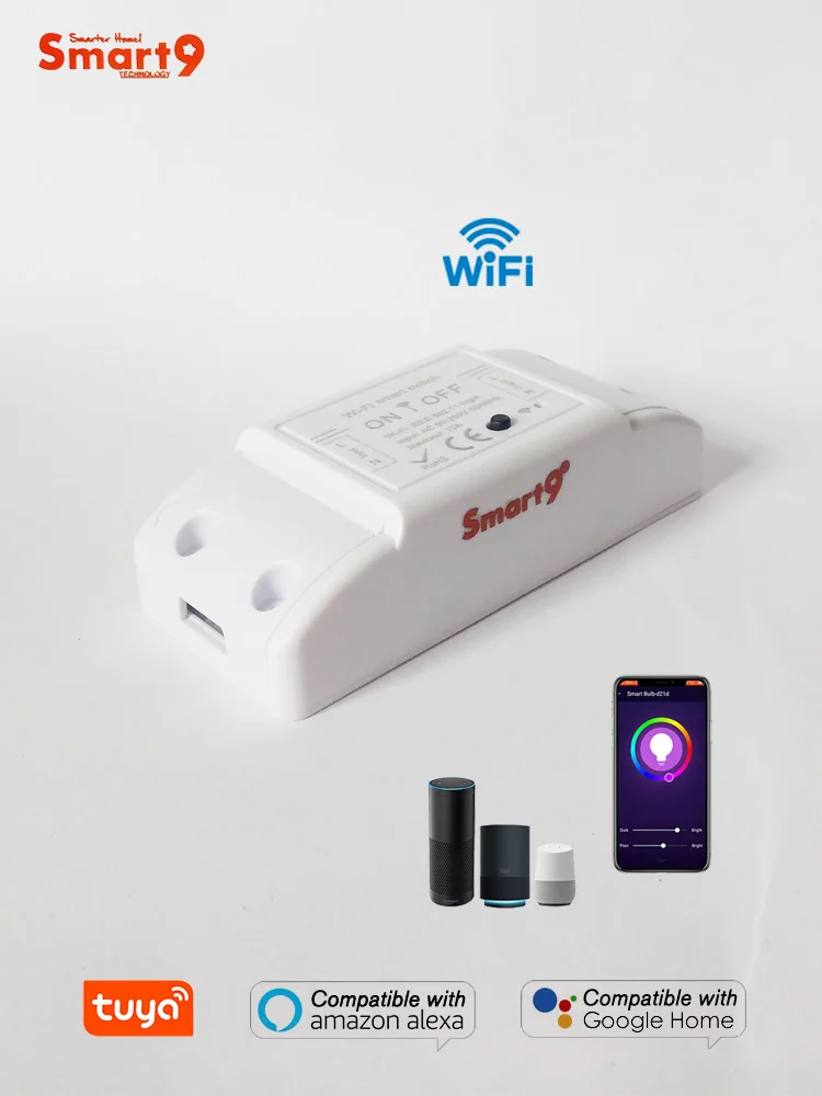 Smart9 DIY Wifi дистанционный переключатель освещения TuYa домашняя умная Автоматизация Life APP универсальный выключатель, работает с Alexa Echo и Google Home