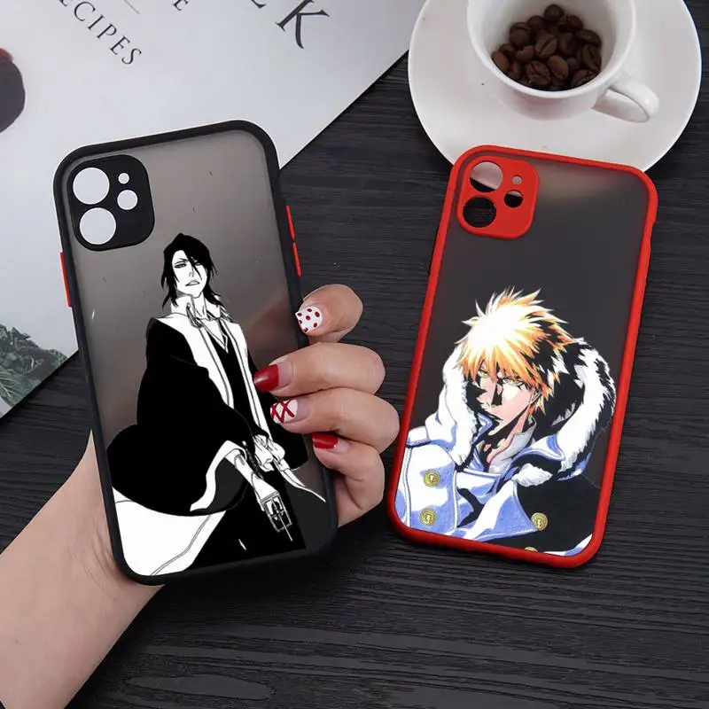 

Anime Japan Bleach Kurosaki Ichigo Phone Case matte transparent For iphone 7 8 11 12 plus mini x xs xr pro max cover