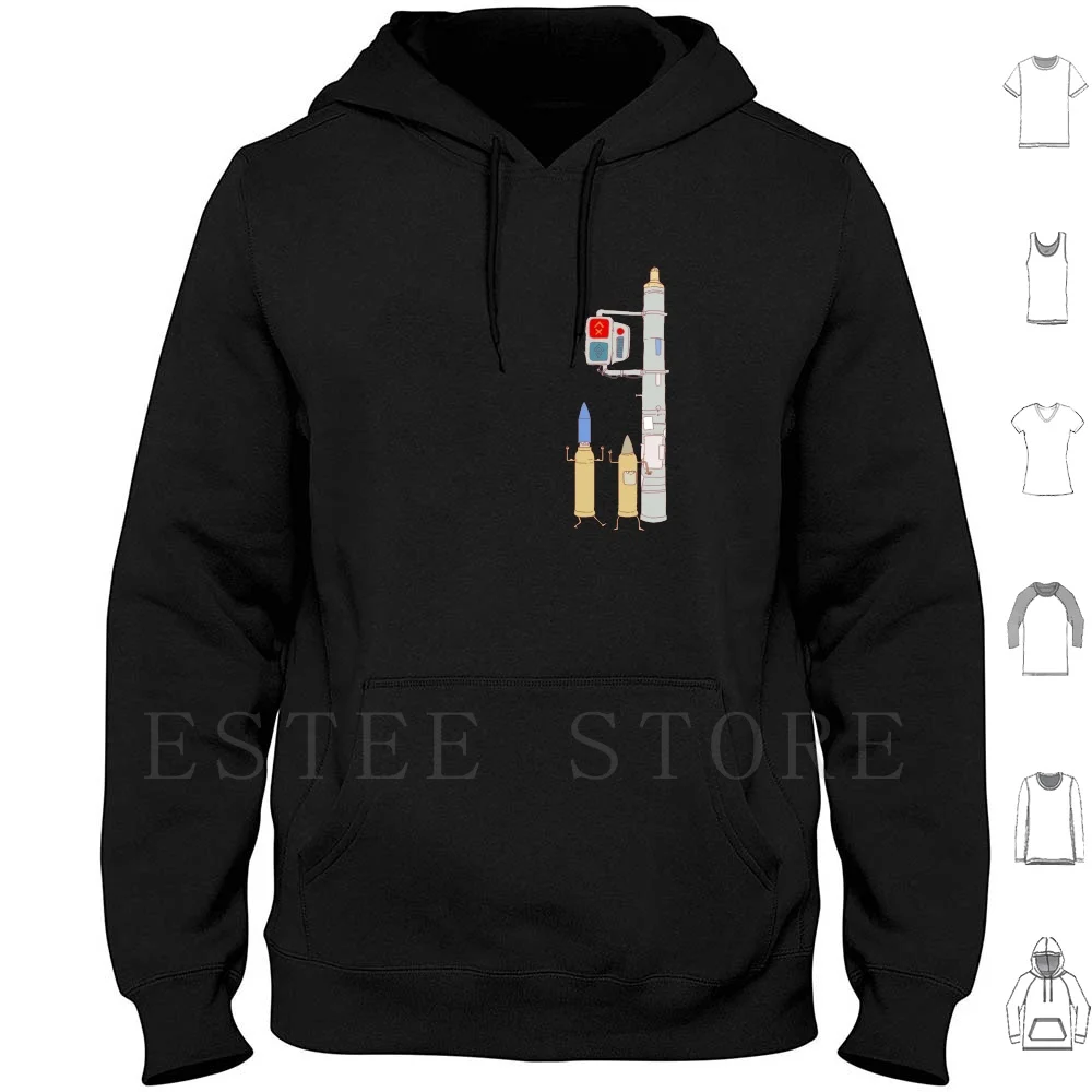 

Bullets On The Street Hoodie Long Sleeve Crazy Creatures Imaginary Friends Cartoon Characters Knight Demon Fantasy Space