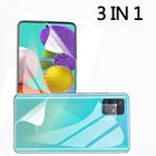 Гидрогелевые пленки 3 в 1 для Samsung Galaxy A51, A71, A11, A21, A31, A41, A12, мягкая защитная пленка для камеры