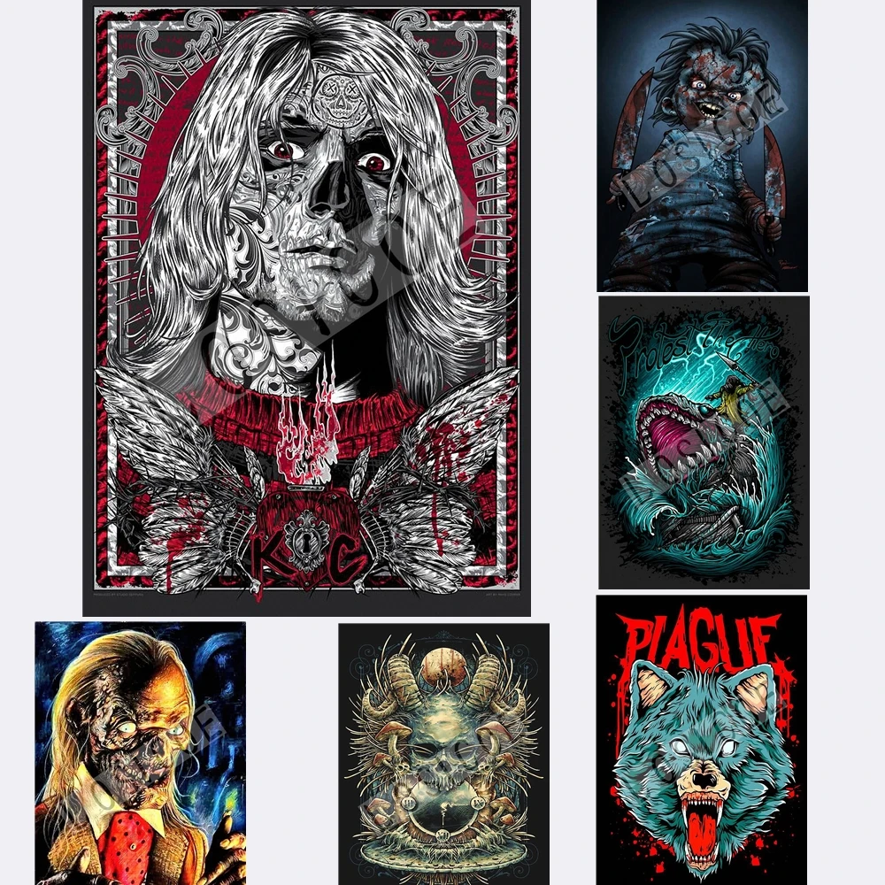 Тату тяжелый металл рок группа Плакаты стикер на стену 30X42 см Ностальгия Ретро