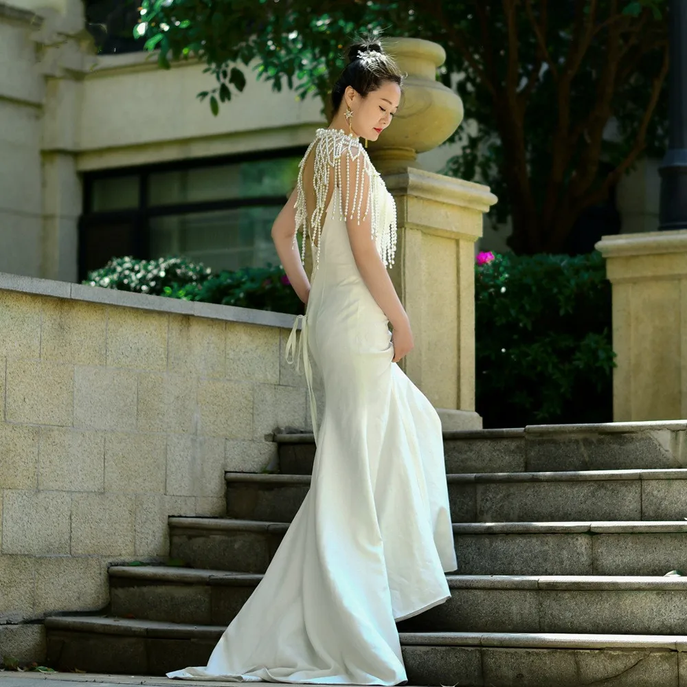 Цепочка для бикини соблазнительная цепочка груди с жемчугом многослойная