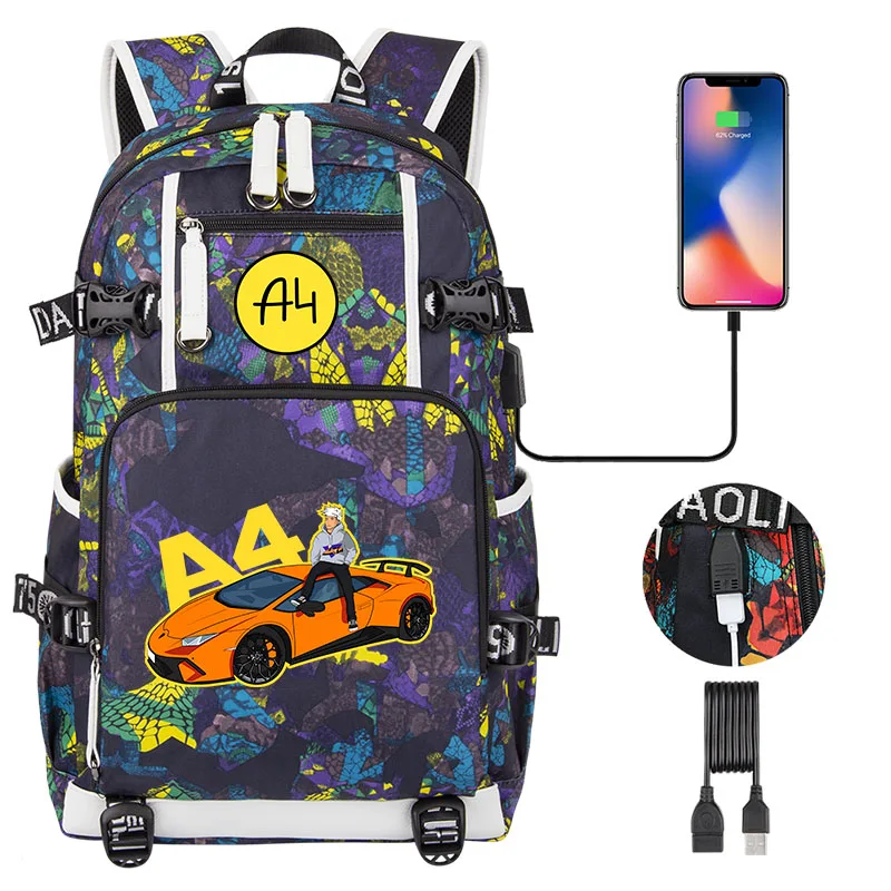 Рюкзак мужской школьный с USB-зарядкой а4 мерч |