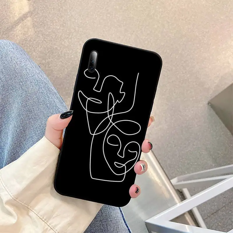 

Yinuoda Art Line abstract Phone Case For Redmi Note 10 8 9 K20 6 5a promaxCover Fundas Coque