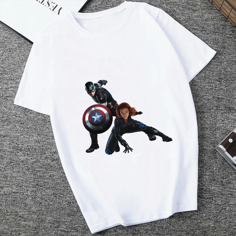 

2021 New Marvel Spiderman Tops Printing Short Sleeve T-shirts Unisex Oversized T Shirt Women Couple Aesthetic Clothes Streetwear