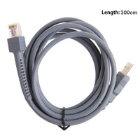 300cm 9ft usb data cable for symbol barcode scanner ls1203 ls2208 ls4208 ds3407 ds3408 abs usb cable for scanner