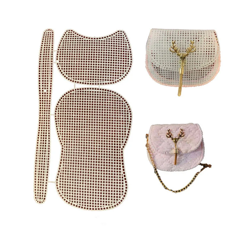 

Knitting Lining Weaving Plastic Mesh Sheet accessories wool Yarn Chenille Velvet DIY Hok Bag Trim Tools Easy Knit Helper