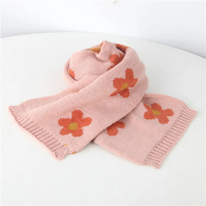 Модный детский вязаный шарф для мальчиков и девочек утепленный зимний шарф-шаль