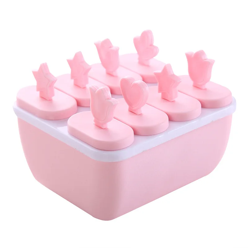 

Practical 6/8 Grid Popsicle Ice Mold DIY Ice Cream Molds Homemade Frozen Ice Cube Box Sorbet Ice Tray Kitchen Accessories