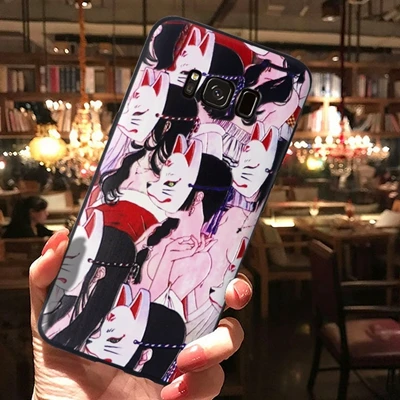SAC007 Чехол для samsung S10, силиконовый чехол с тиснением для samsung Galaxy note 9, 8, S8, S9, S10 plus, s10E, японский чехол для телефона с 3D рисунком - Цвет: SAC007