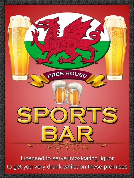 

Free House Sports Bar Retro tin sign nostalgic ornament metal poster garage art deco bar cafe shop