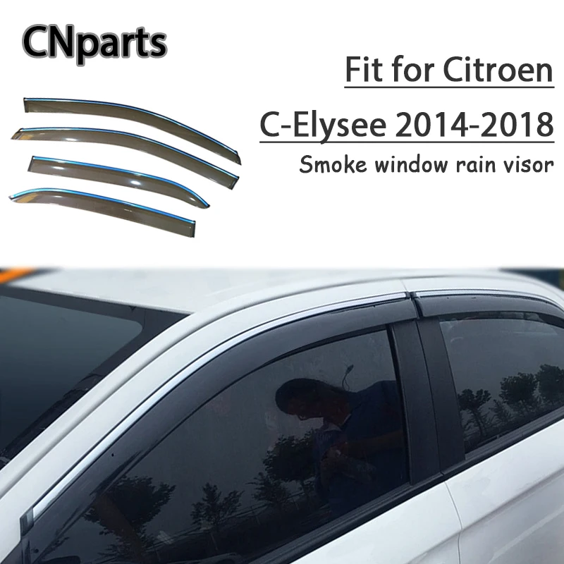 

Автозапчасти 4 шт. ABS для Citroen C-Elysee 2014 2015-2018 автомобильный козырек от дыма, солнцезащитный козырек, Конвекционные аксессуары для сохранения с...