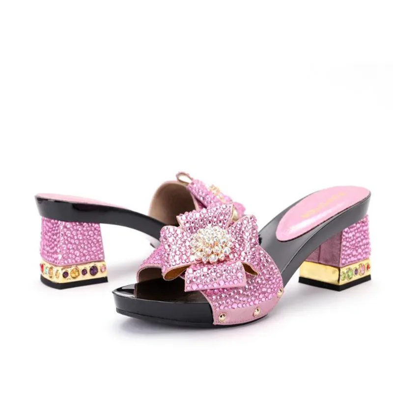 Размер 38 43 новый итальянский дизайн африканские и нигерийские Вечерние туфли на