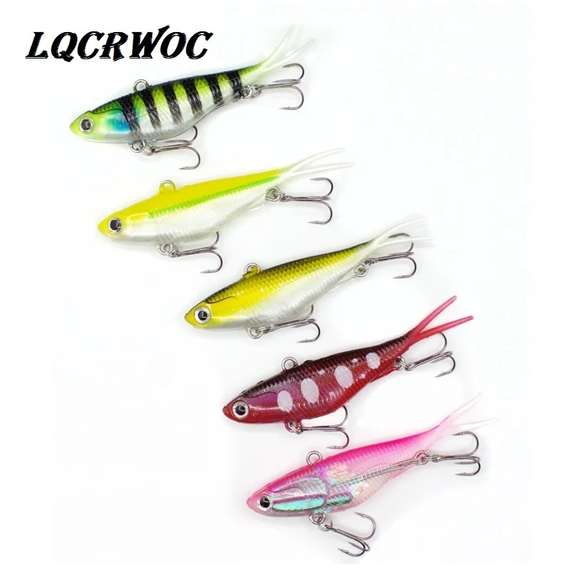 

NEW 95mm 20g Lead VIB Bait Vibrating Soft bait With ice Fishing lures Bass Insect fish Bait pesca swimbait jigging winter pike