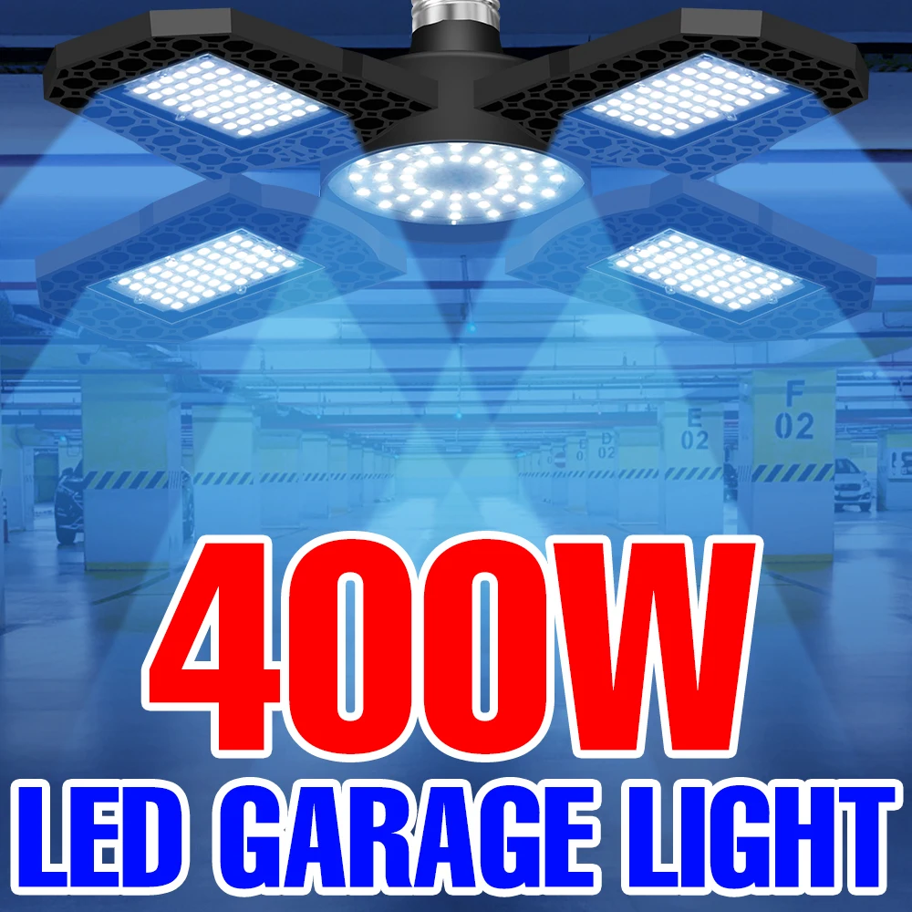 

E27 Garage Light 85-265V LED Lamp E26 Bulb 200W 300W 400W High Bay Bulb Ceiling Light Industrial Lampara For Basement Warehouse