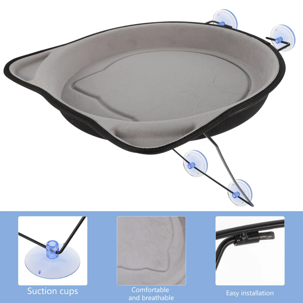 

1 set Suction Design Cat Hammock Window Mounted Cat Hanging Bed Swing Hammock
