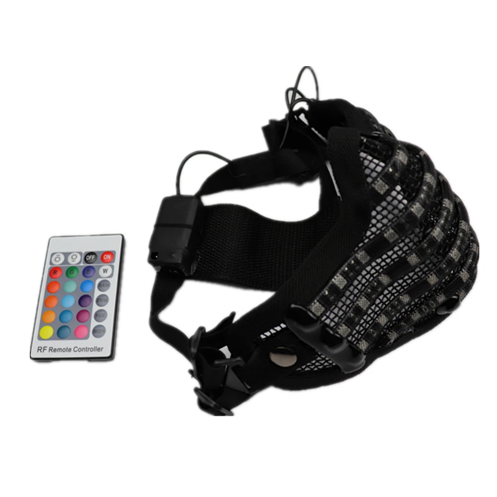 Светодиодный светильник RGB маска для лица героя диджея вечерние Светодиодные