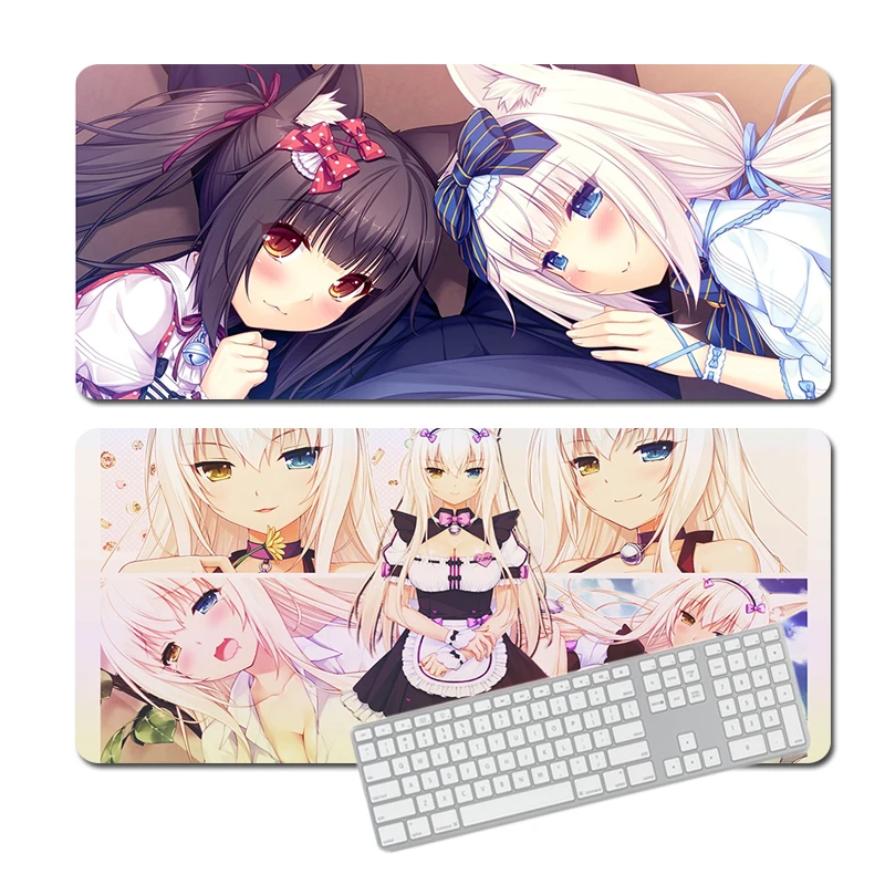 

60x30cm Mouse Pad Girl Anime Chocola Nekopara Mouse Pad Gaming Mouse Pad Gamer Keyboard Pad Locking Edge Desk Accessories