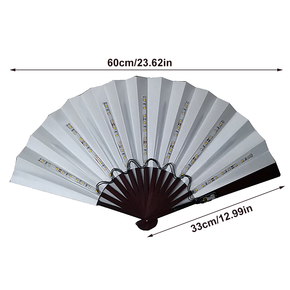 

LED Folding Fan Stage Performance Show Light Up Party LED Glowing Fan Handheld Lighting Fans Fluorescent Props For Party