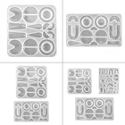 Серьги-подвески с кристаллами эпоксидная смола, форма, геометрический дизайн, силиконовая форма сделай сам для литья ушей, принадлежности для изготовления ювелирных изделий, 1 комплект