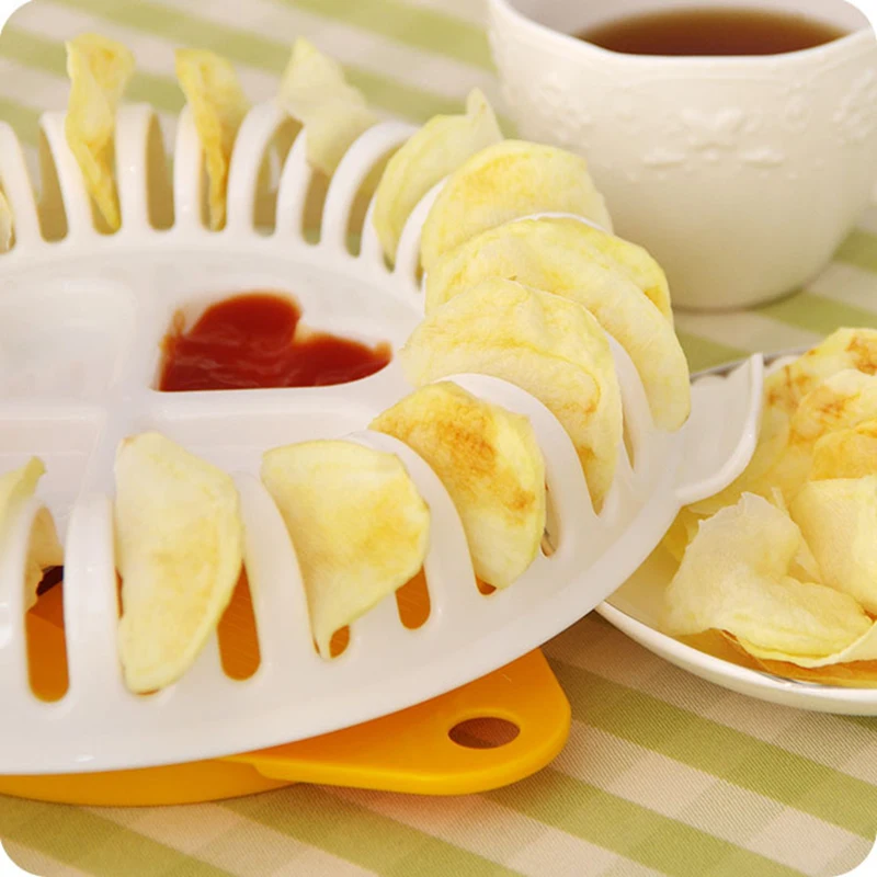 

Microwave DIY Potato Chips Maker Kitchen Gadgets Tools Cooking Cook Healthy PP Home low calories Cutter Potato Kitchen Tools