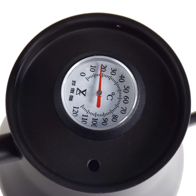 

550ML Coffee Tea Pot Gooseneck Drip Kettle Swan Neck with Thermometer
