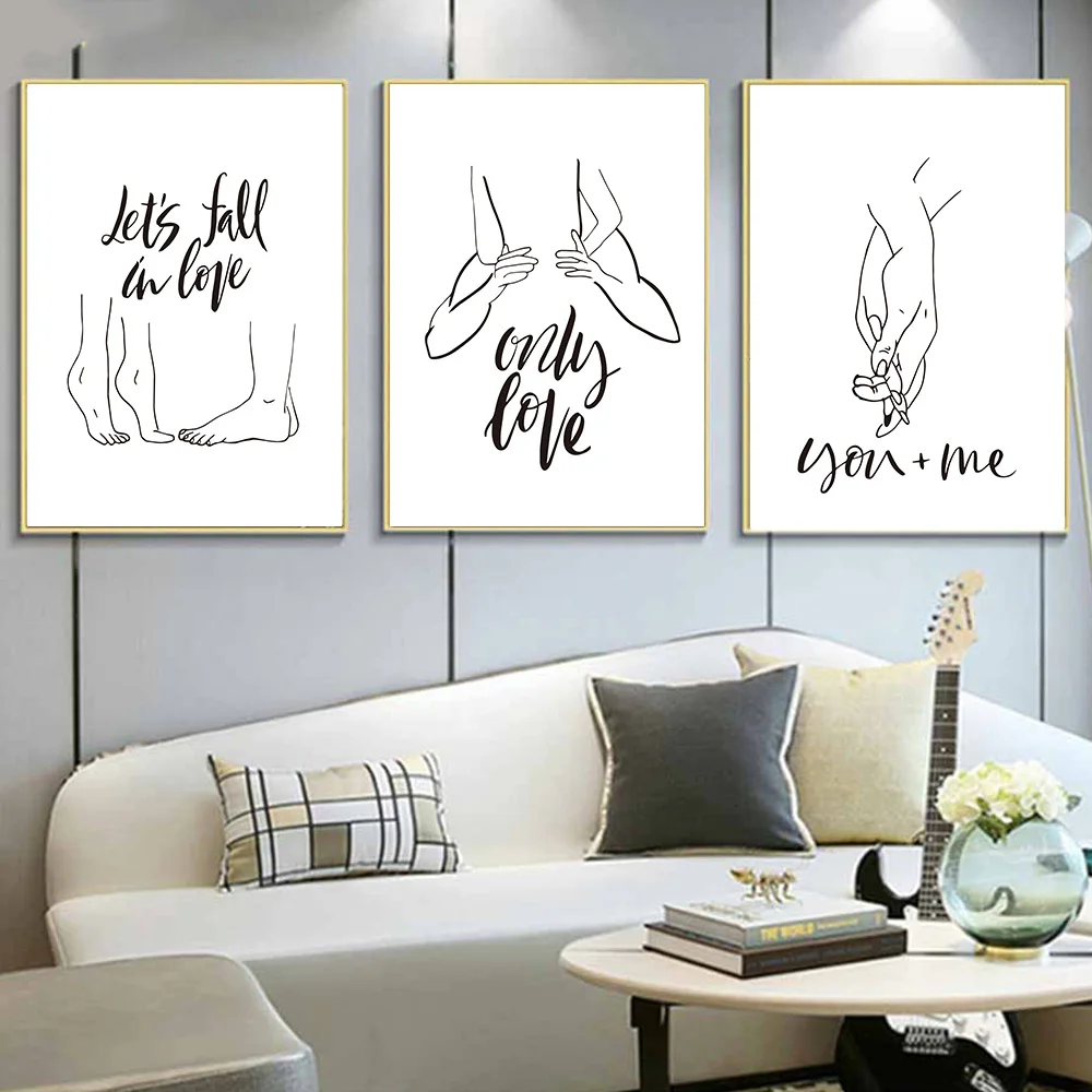 Абстрактная Картина на холсте Let's Fall In Love|Рисование и каллиграфия| |