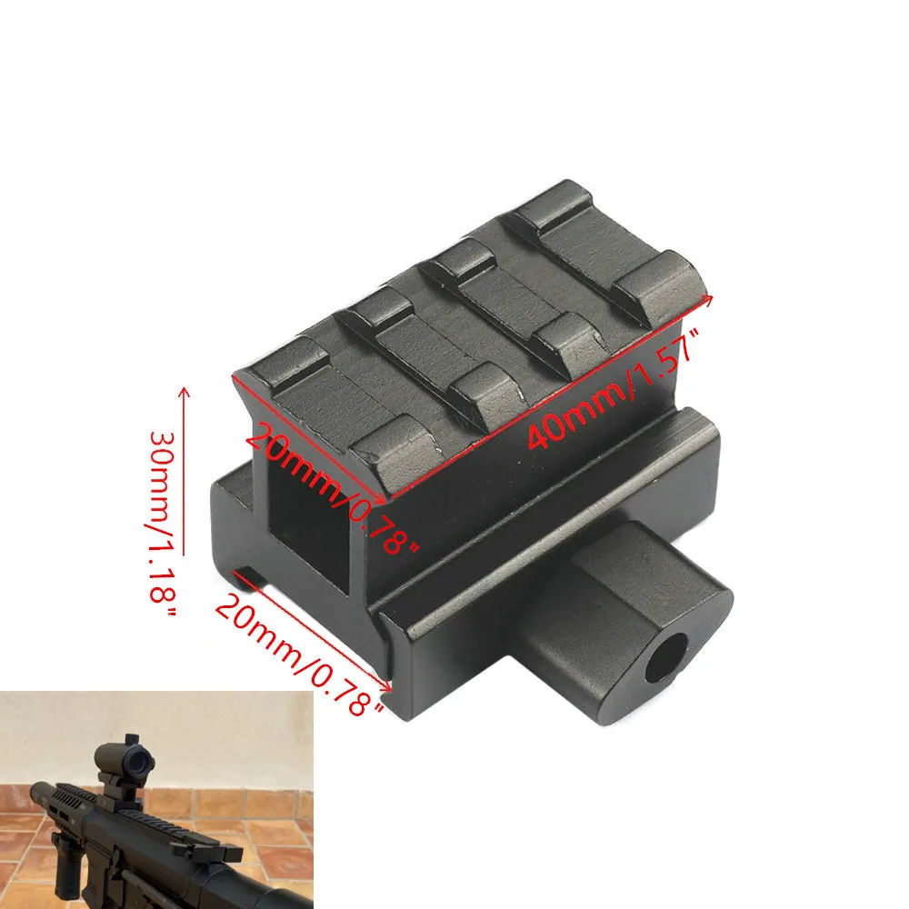 MIZUGIWA 3 слота средней Riser 20 мм Вивер Пикатинни основание винтовки с плоским верхом