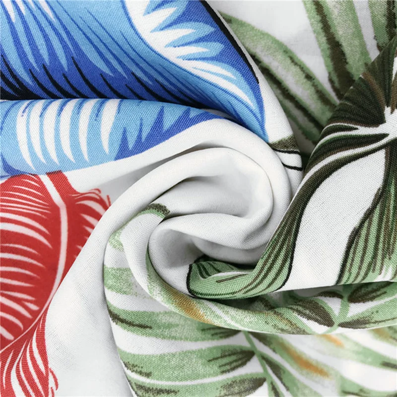 

Women's Sexy Sleeveless Backless Halter Dress Casual Tight Flower Leaves Printing V-neck Bodycon One-piece Dress