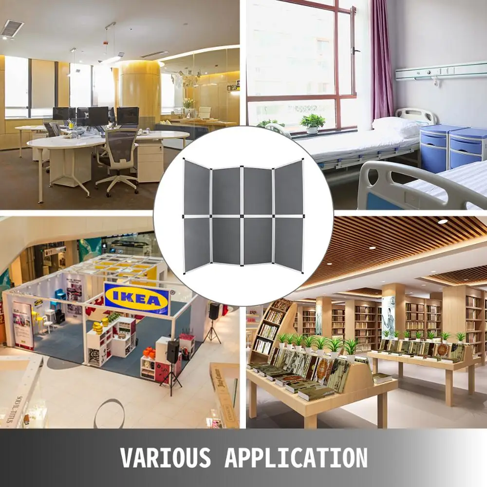 

6ft x8ft Folding Panels Trade Show Display Booth Screen Backdrop Easy Set up