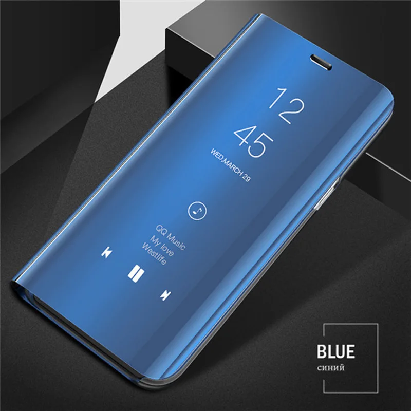 Умный прозрачный зеркальный чехол для Oneplus 7 Pro 6T 6 откидной Чехол подставка из