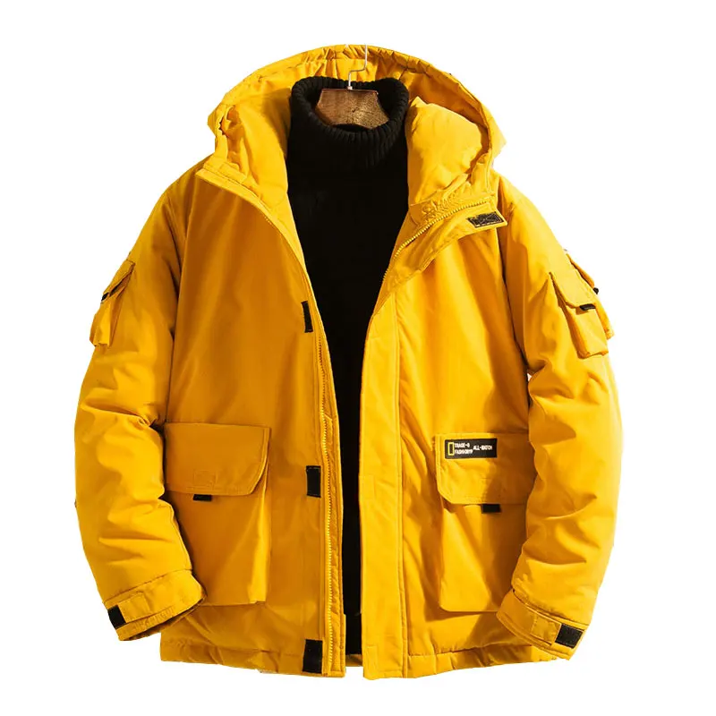 

Men's Winter Jacket Coats High Quality Hooded Casual Thickened Warm Cotton Jacket Men's Loose Parker Coats Fashion Men's Jacket