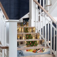 chrismas stairway decal stickers for stair decoration natural scenery removable adhesive staircase escalera living room decor