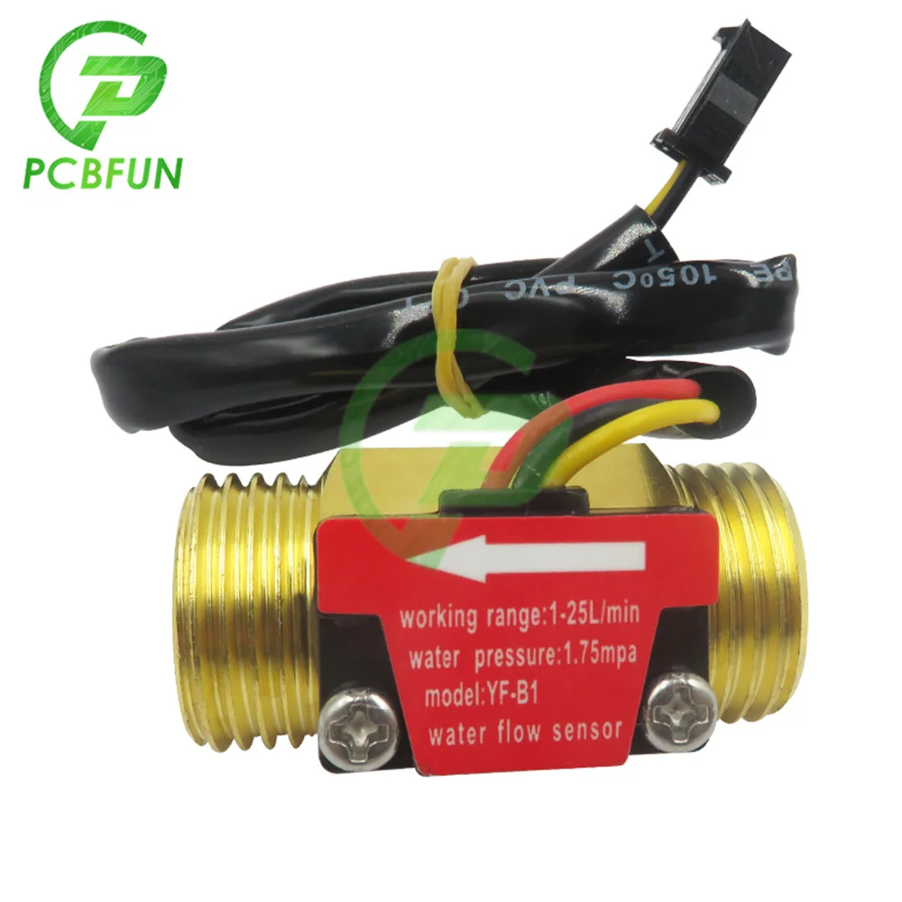 G1/2 Датчик расхода воды датчик холла переключатель расходомер DC 5-15 в латунный