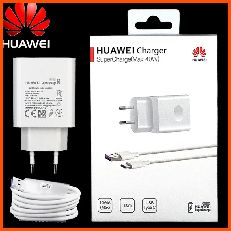 

Huawei P40 Pro Fast Charger Original 40W 22.5W SuperCharge USB C Cable Huawei P30 Pro P40 Lite Nova 5t 6 7i Mate 20X Mate 30 Pro