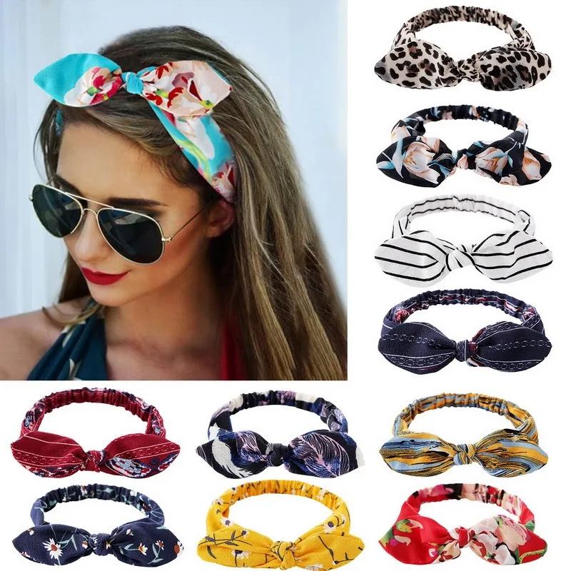 

2021 New Fashion Style Women Summer Headbands Bohemian Girls Gift Cross Turban Bandage Bandanas Hairbands Hair Accessories